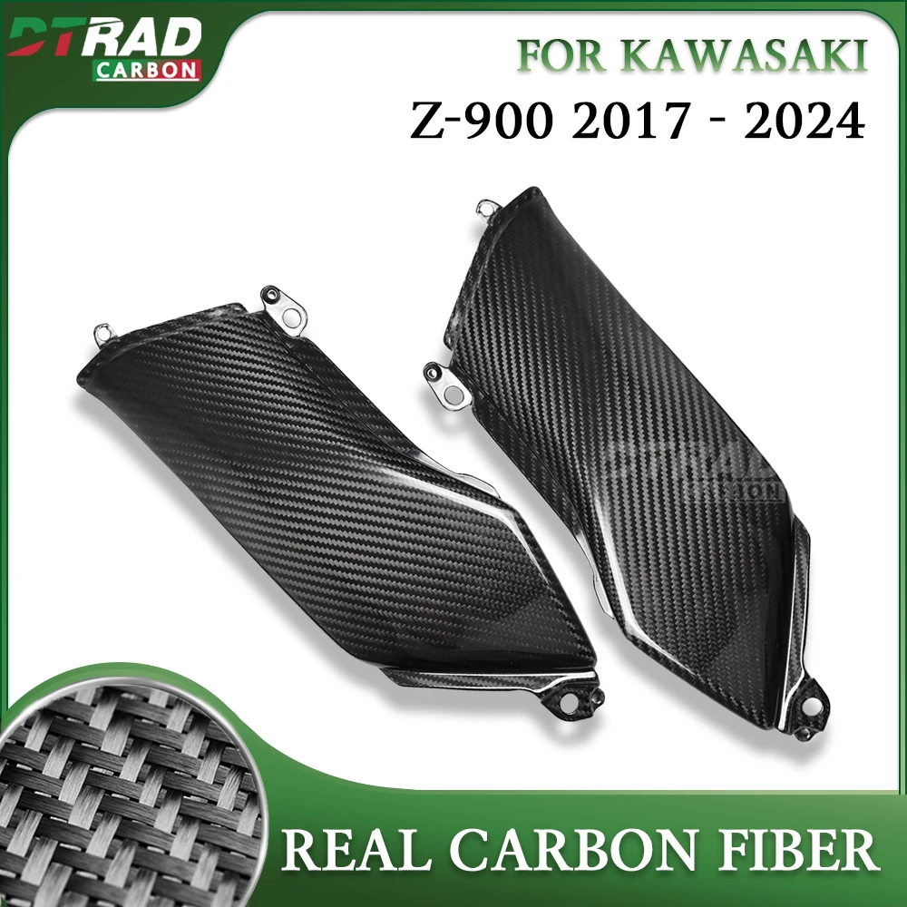 

For KAWASAKI Z900 2017 - 2023 2024 Z-900 Z 900 Carbon Fiber Accessories Motorcycle Gas Fuel Tank Side Cover Plate Fairing Kit