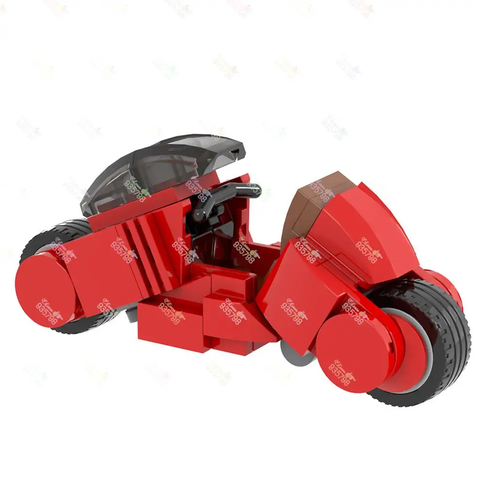 76 قطعة أنيمي دراجة نارية MOC اللبنات الإبداعية أكيرا Kaneda's Cyberpunk دراجة نارية نماذج لتقوم بها بنفسك التجمع لعب للأطفال بدون كعب 1256