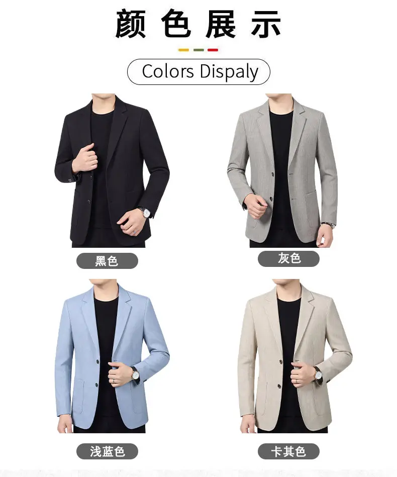 30% Leinen-Blazer - Stilvoller Business-Anzug für Herren im Britischen Gentleman-Stil, Trendiger Atmungsaktiver und Vielseitiger Casual-Blazer – Detail 7