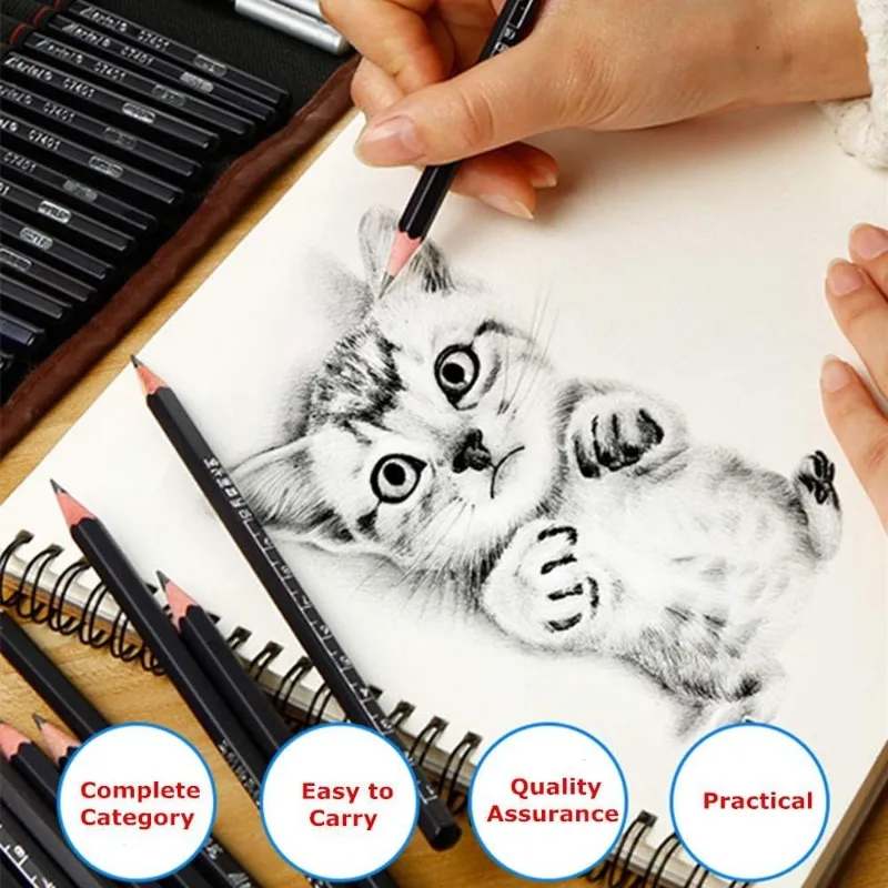 29-piece Sketching Pen Set Drawing Pen Sketching Pencil Student Drawing Art Drawing Brush HB Pen Curtain Set Box