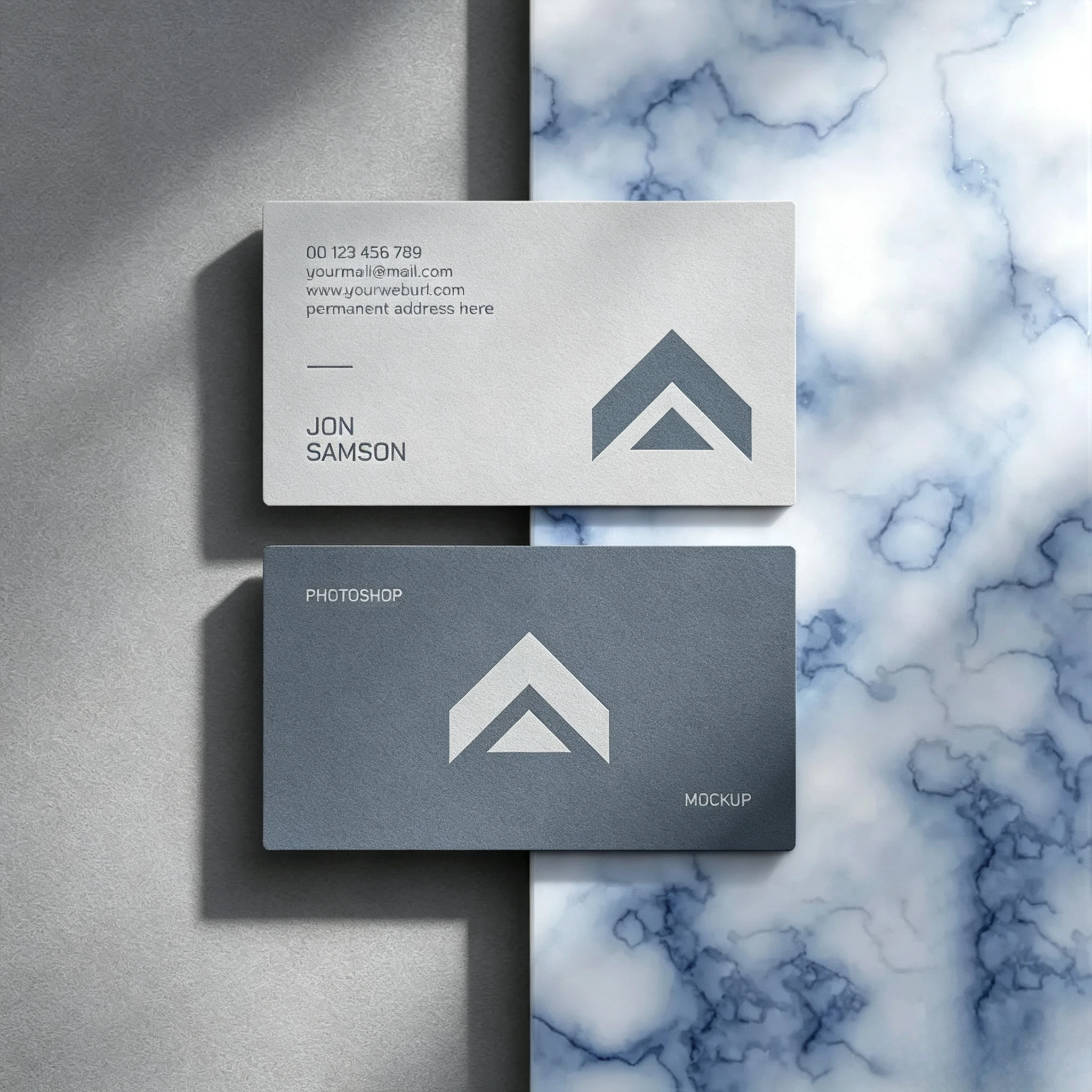 Marble Style Custom Business Cards (100pcs) - Double-Sided | Personalized Logo/Name | Sleek Professional Branding Cards