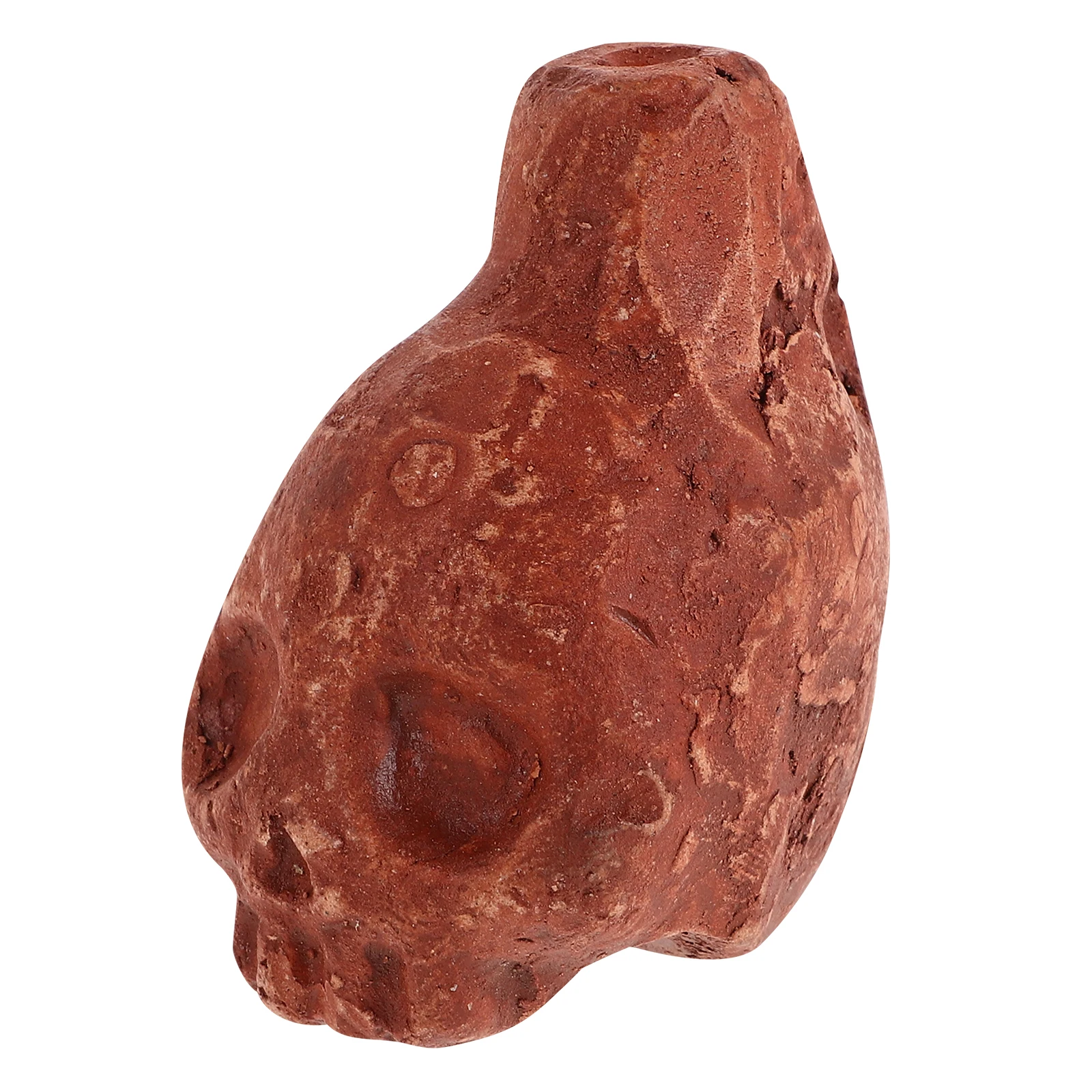 Mini Ceramic Skull Whistle Loud Crisp Sound Halloween Party Favors Emergency Survival Light Brown Novelty Funny