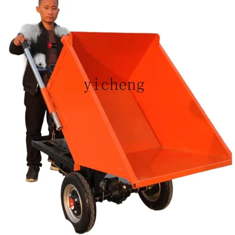 

Tqh Electric Hand Cart Oblique Hopper Construction Site Multi-Function Trolley Tricycle