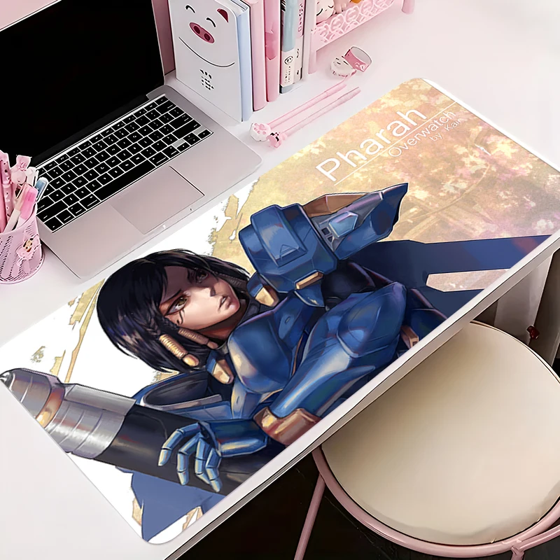 

Mouse Pad Anime Non-Slip Rubber Mousepad Soft Office Desk Mat Gaming PC Accessories Large Gamer O-overwatch Pharah Keyboard Mat