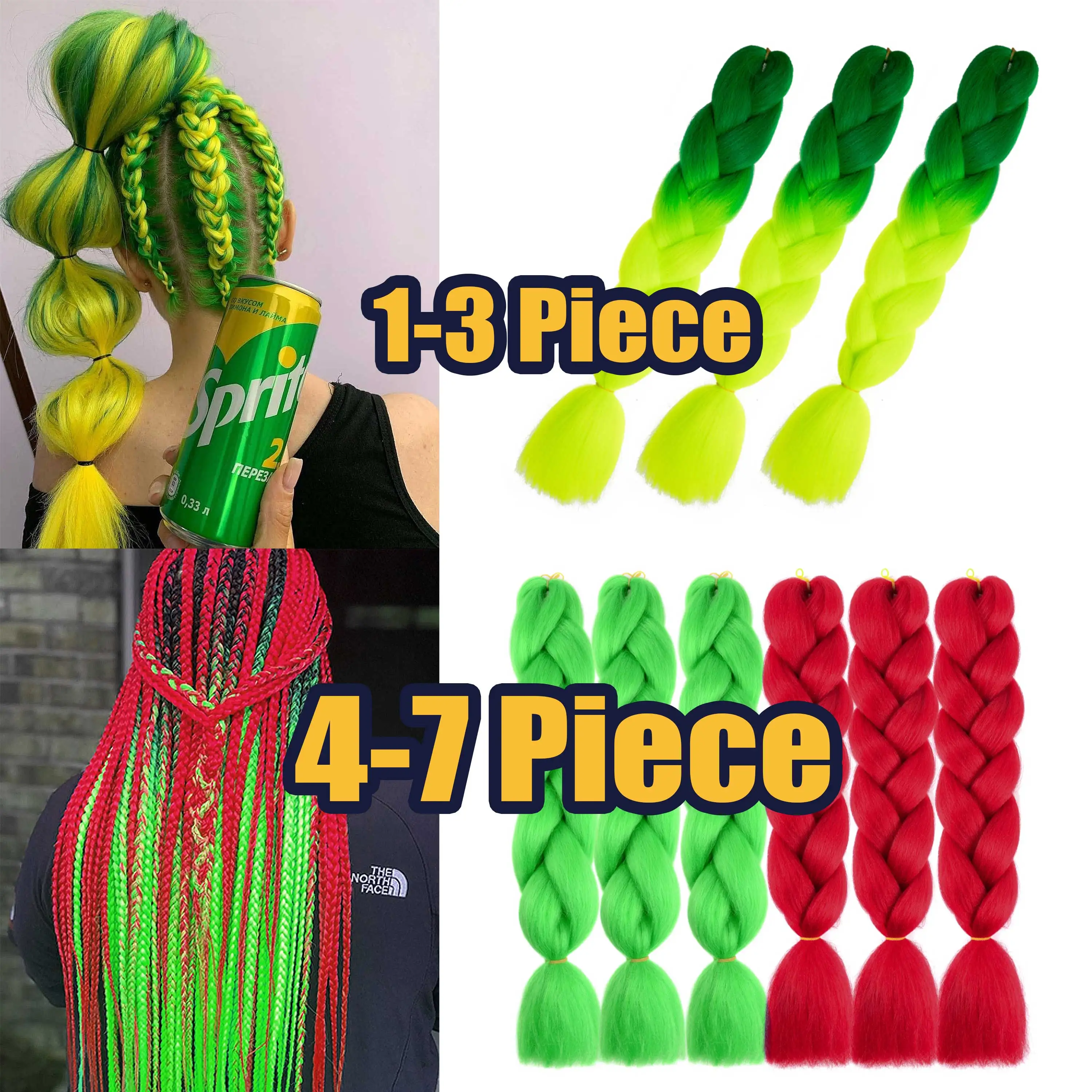 الأرجواني تجديل الشعر قبل امتدت الاصطناعية كانيكالون الكروشيه الشعر جامبو الضفائر ملحقات إكسسوارات الشعر لضفائر الفتيات #3