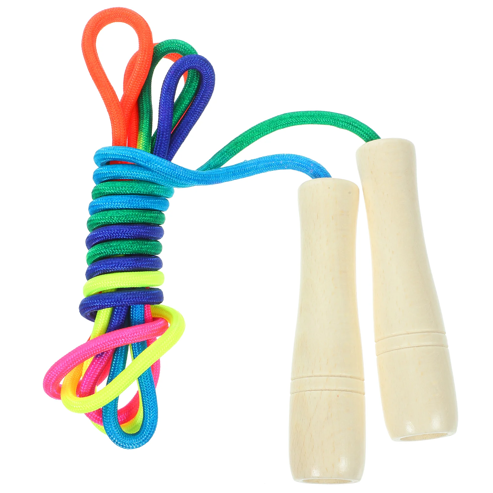 

Wooden Colorful Adjustable Jump Rope 2 8m Portable Fitness for Workout Students Children Sports Training Equipment