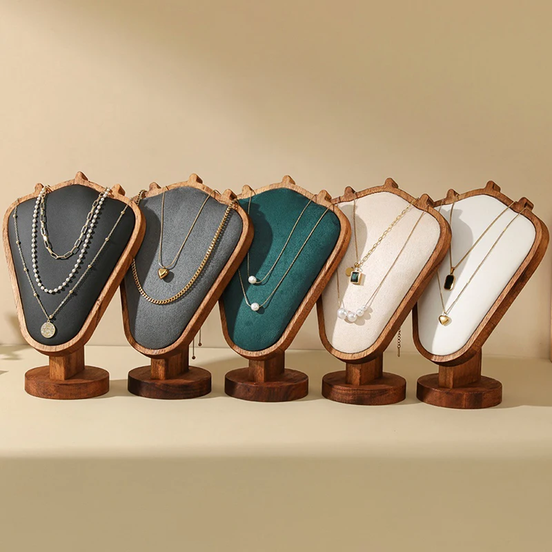 

[HS] 1 шт. Новая деревянная подставка для демонстрации ювелирных изделий: кулонов, ожерелий, браслетов, серег, колец. Стойка-держатель для демонстрации украшений на прилавке.