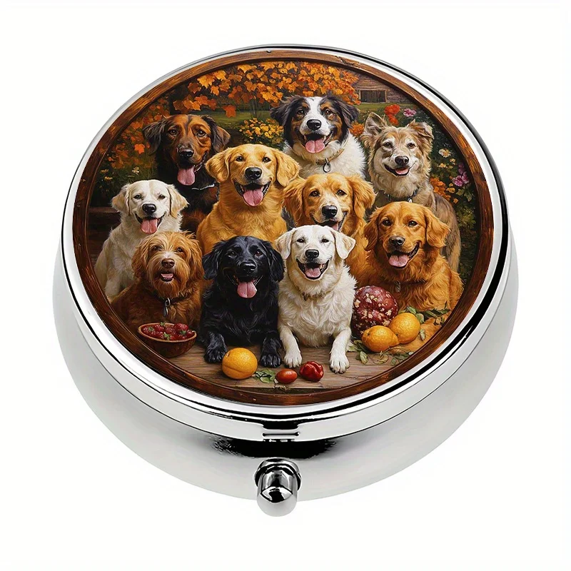 Single pack, wallet-style pill box, contains 3 pill compartments, dog pill box, portable medicine storage box, a unique gift for organizing vitamins and medicines