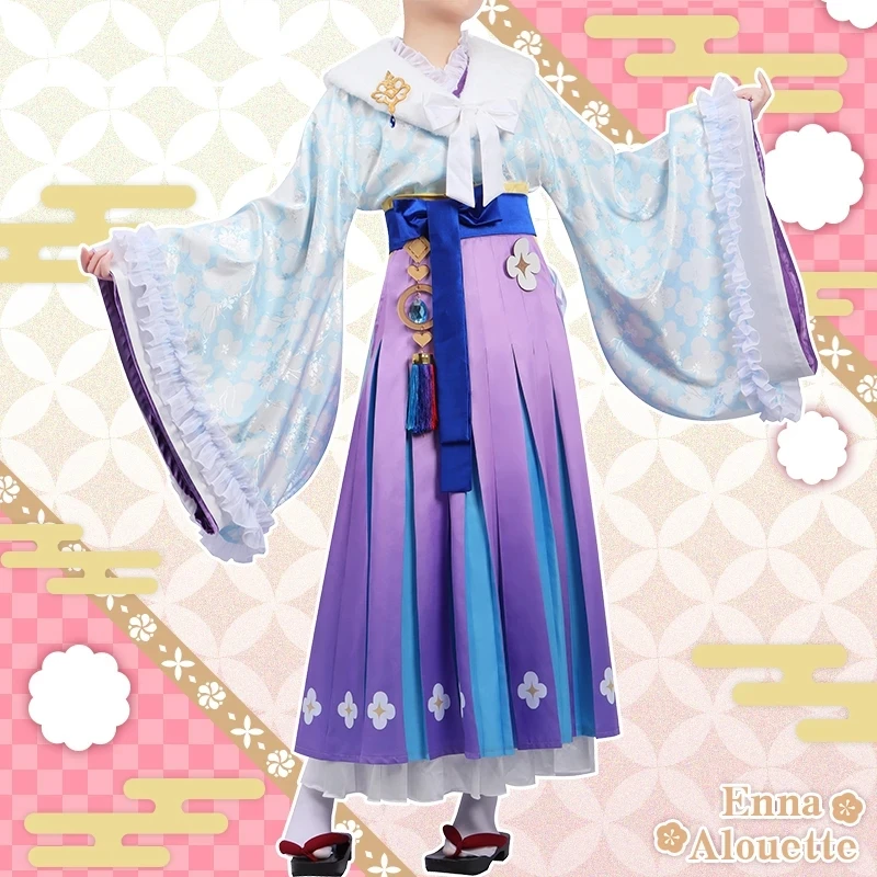 InYOYO Enna Alouette Cosplay Costume Vtuber Nijisanji Near Year Kimono Halloween Party Outfit Custom Made Unisex S-3XL