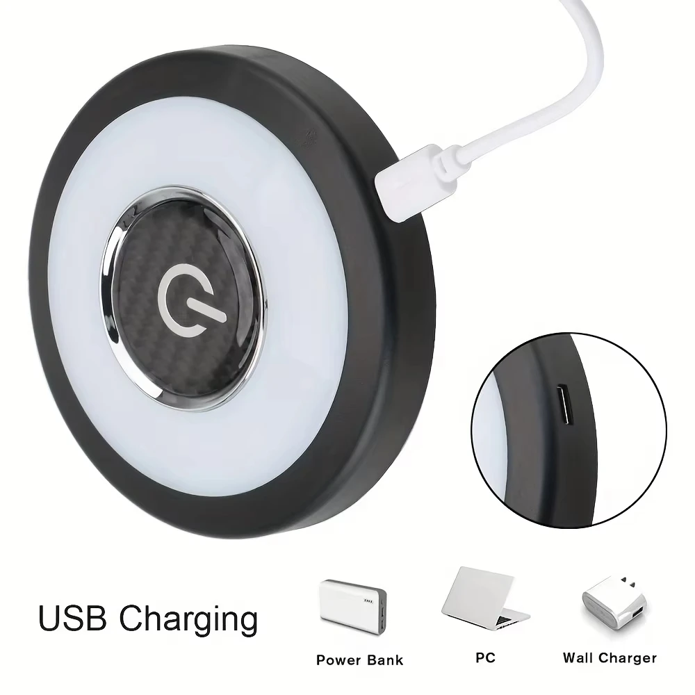 Wireless Touch Car Interior Decorative Light USB Charging LED Magnetic Ceiling Roof Reading Lamp Portable Ambient Night Lighting