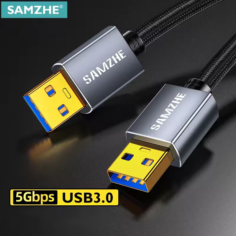 SAMZHE USB zu USB 3,0 Verlängerung Kabel Stecker auf Stecker 2,0 Verlängern Kabel Für PC TV PS4 Computer Laptop Extender