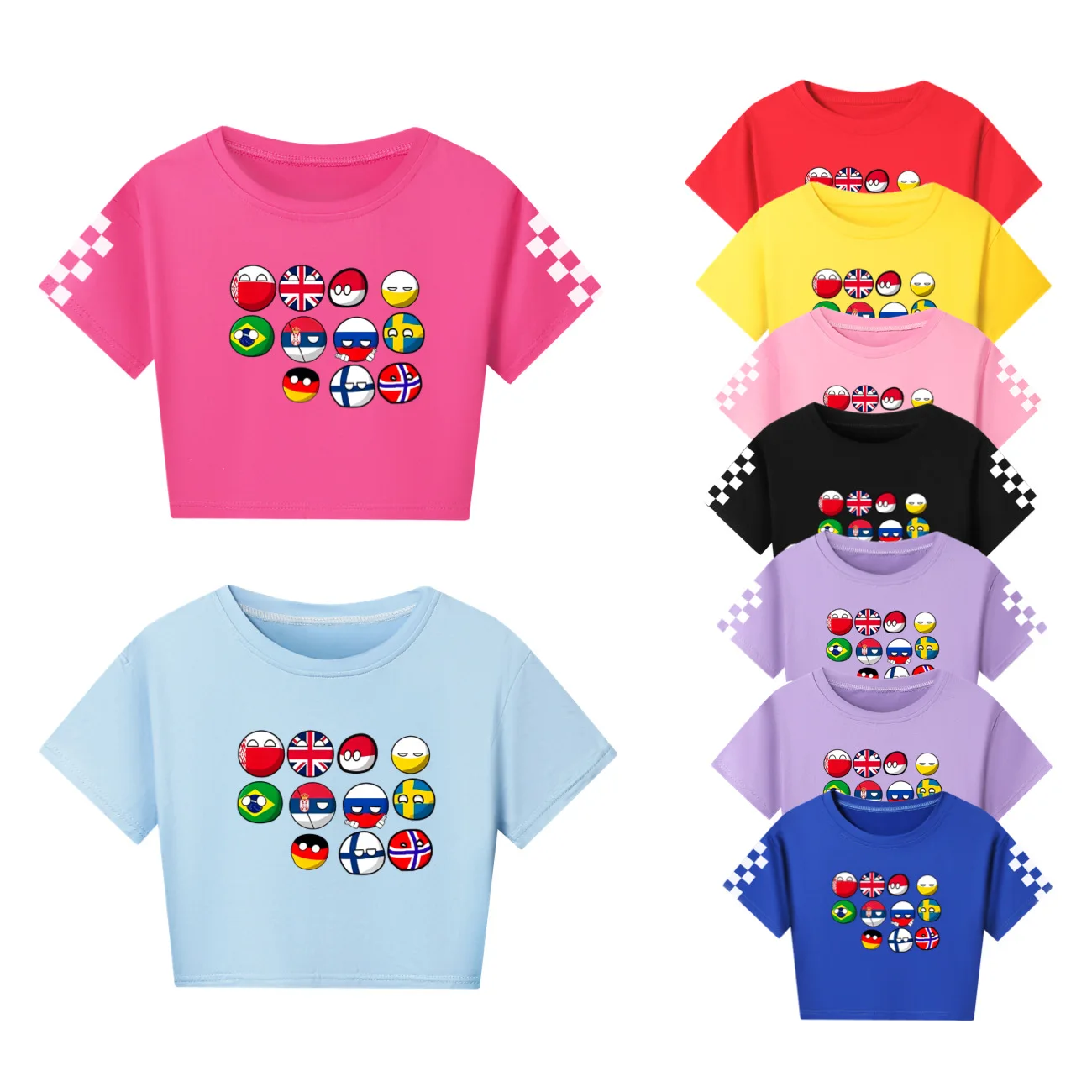 2026 Soccer T-Shirt Kids World Country Flag Football Print Clothes Boys Casual Short Sleeve Crew Neck Tees for USA Canada Mexico