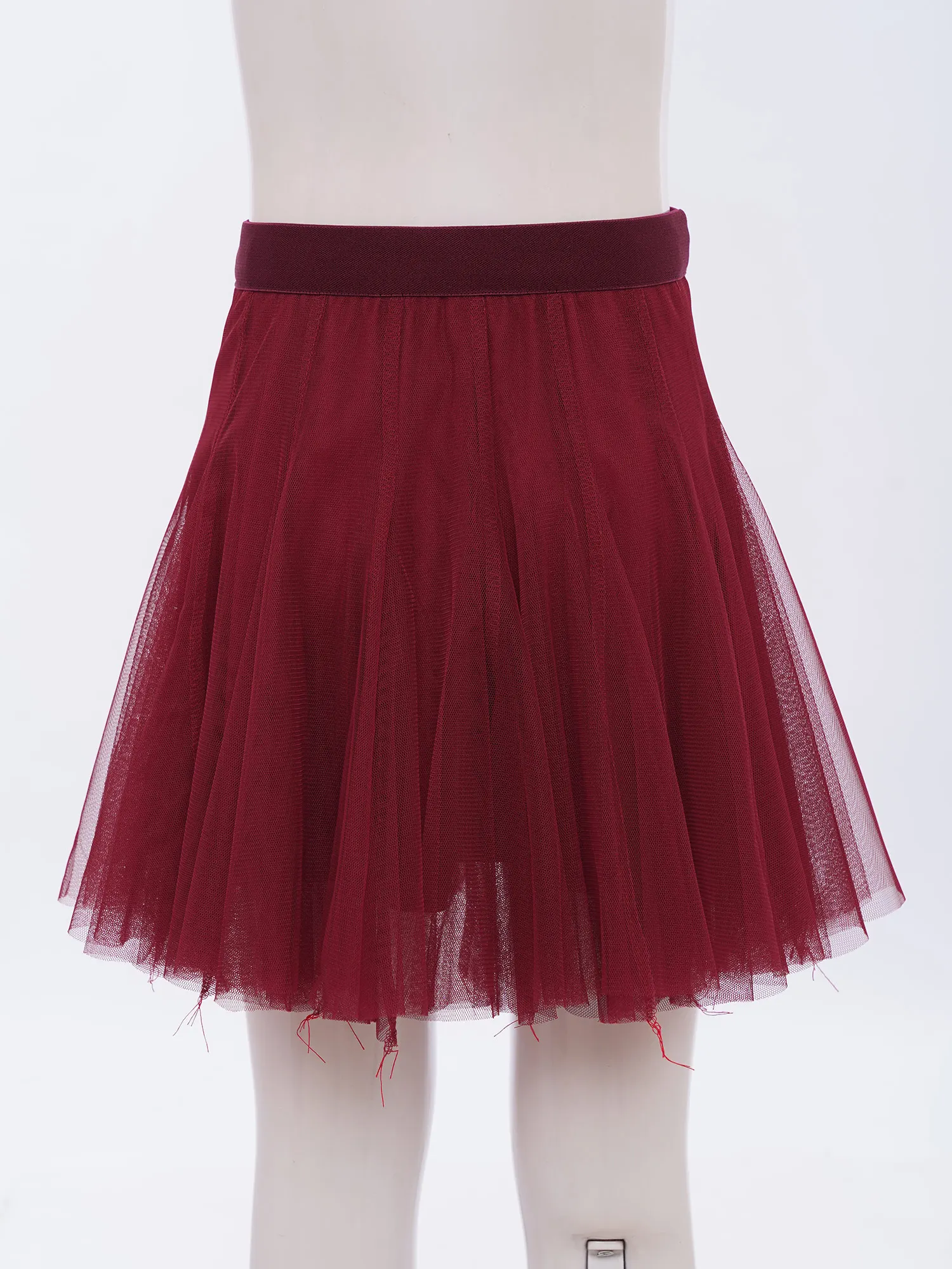 Children Girls Ballet Modern Lyrical Dance Costume High Waist Mesh Tulle Ballerina Leotard Skirt for Figure Skating Gymnastics