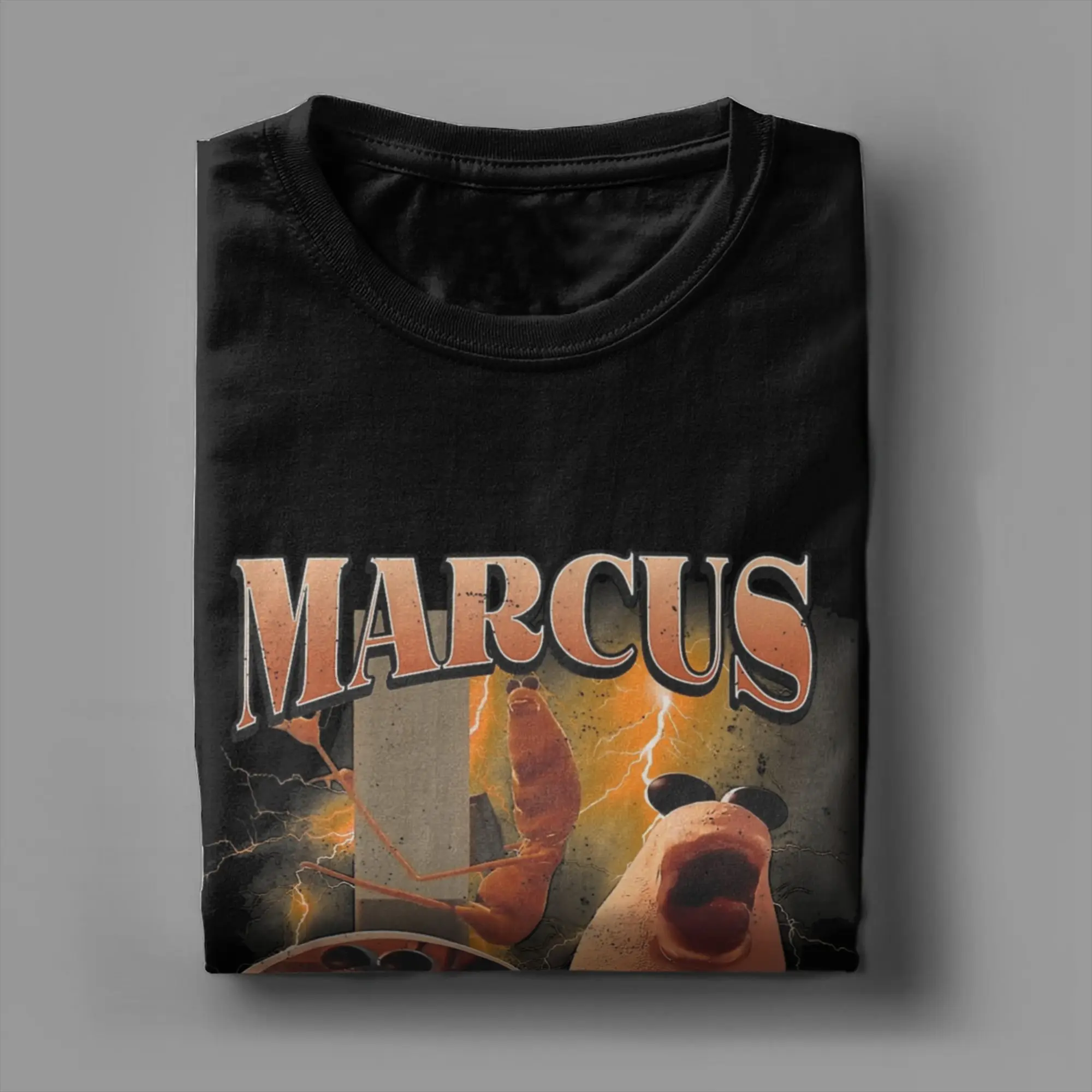 رجل إمرأة مضحك روبرت مساعدة ماركوس الدودة تي شيرت القطن الخالص الجرافيك المطبوعة تي شيرت الملابس وتتسابق