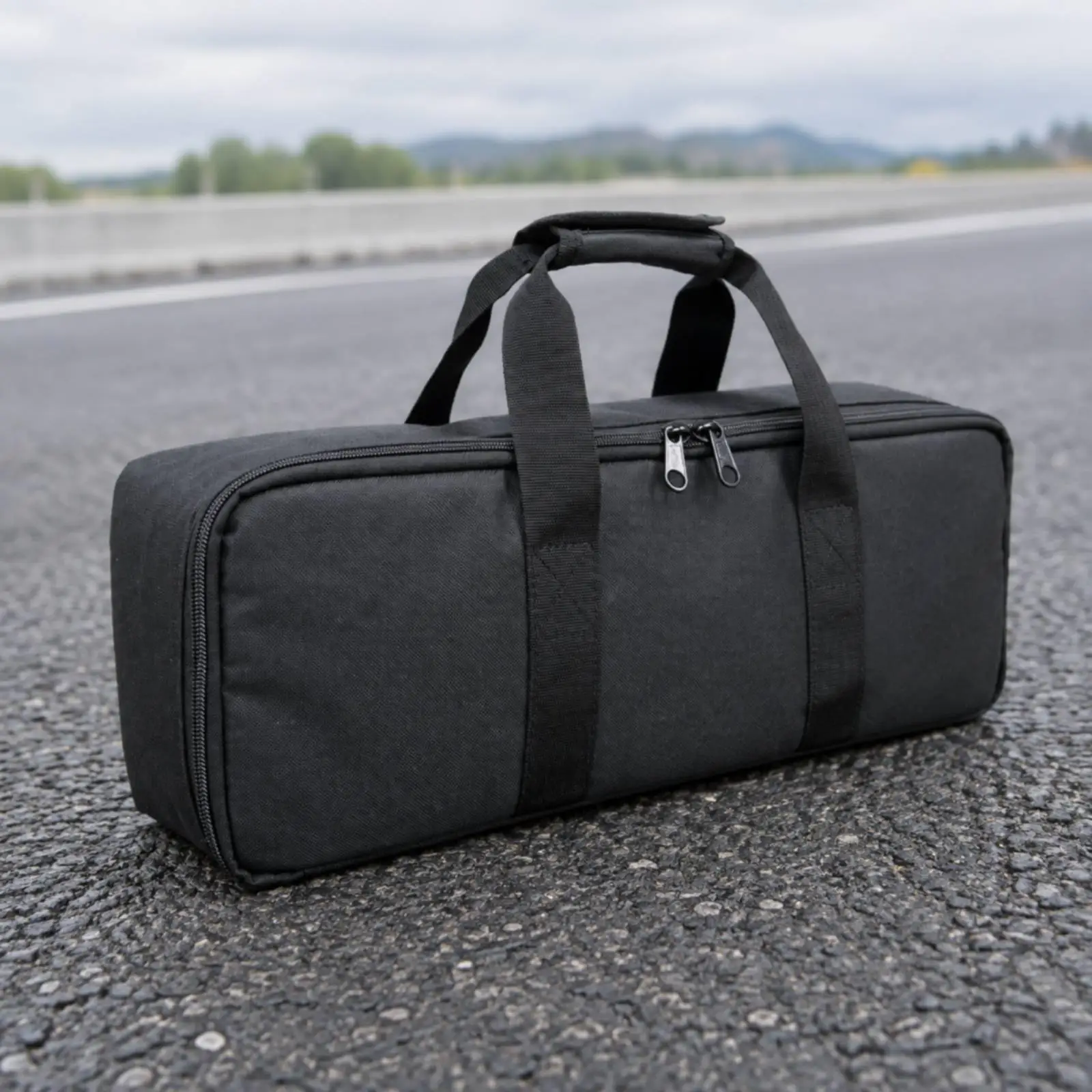 Road Construction Depth Gauge Carry Case 47x10x16cm Oxford Cloth Storage Bag for Measuring Tool Transport