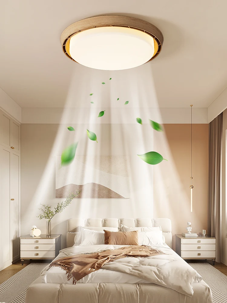 مصباح مروحة خالي من الشفرة على الطراز القديم الأوسط لغرفة النوم والدراسة وغرفة المعيشة غير مرئي وصامت وبسيط وصوت متكامل ضوء السقف #2