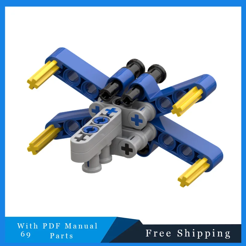 69 Uds. Serie Star Battle dos pequeños aviones de guerra ladrillos creativos modelo de bloques de construcción juguetes para niños DIY montaje regalo de Navidad