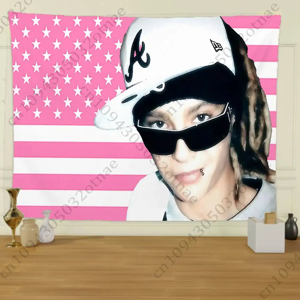 Tom K-Kaulitz Flag Tapestry Creative Pattern Photo Living Room Wall Art Decor Party Outdoor Decorate