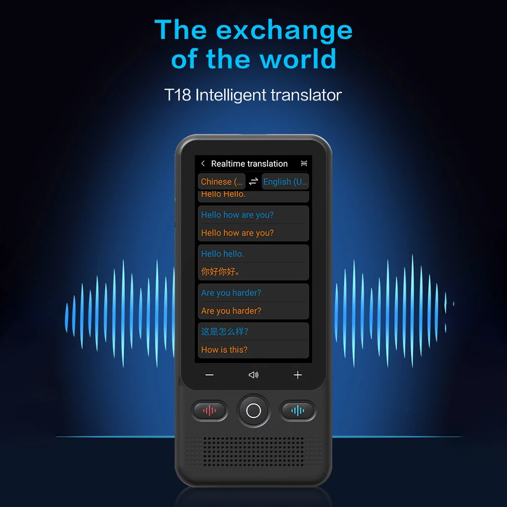 T18 Portable Language Translator Device with 138 Languages Voice Translating Real Time Translation Portable Instant Translator