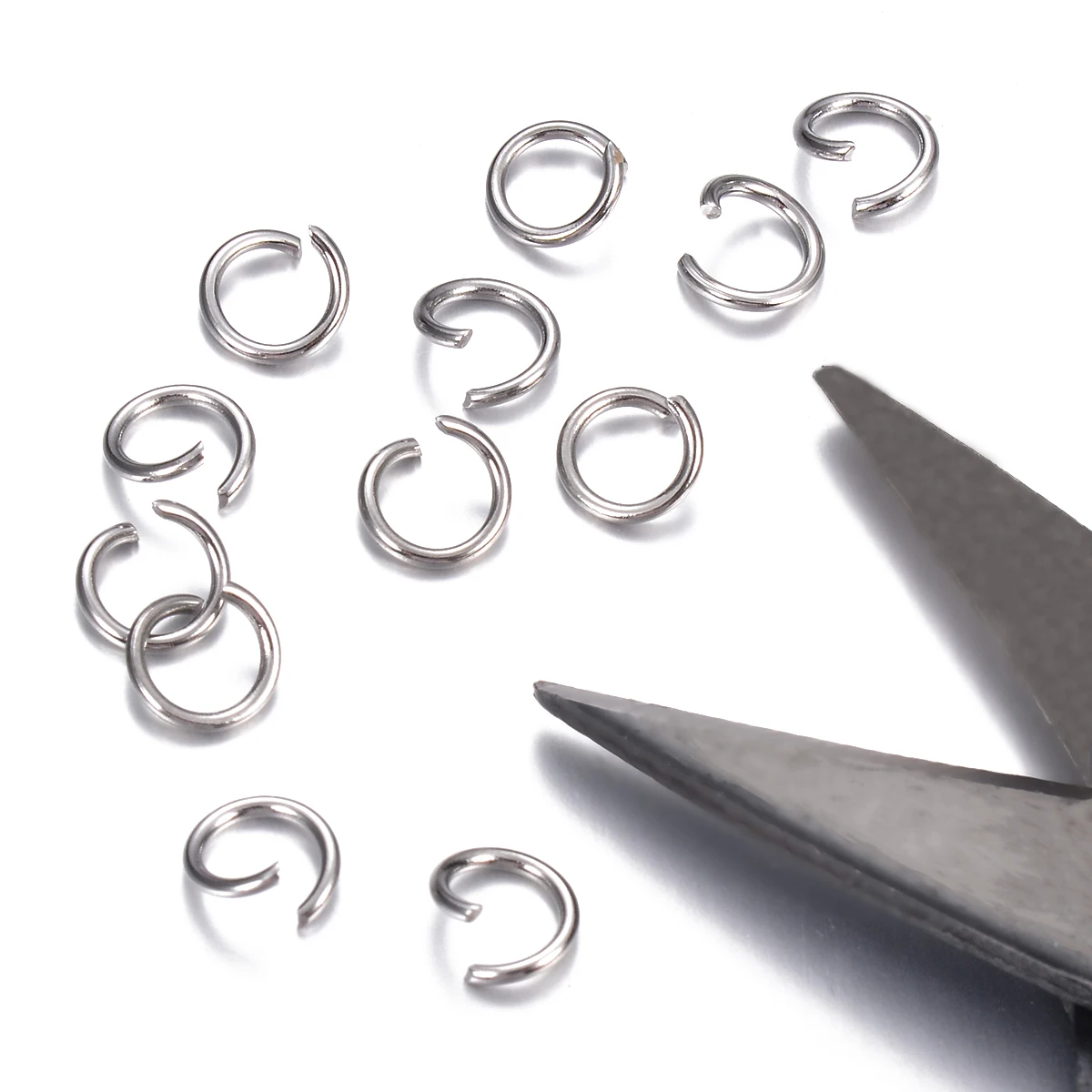 100pcs/lot Stainless Steel Open Jump Rings Split Rings Connectors Single Loops for DIY Jewelry Making Supplies Accessories