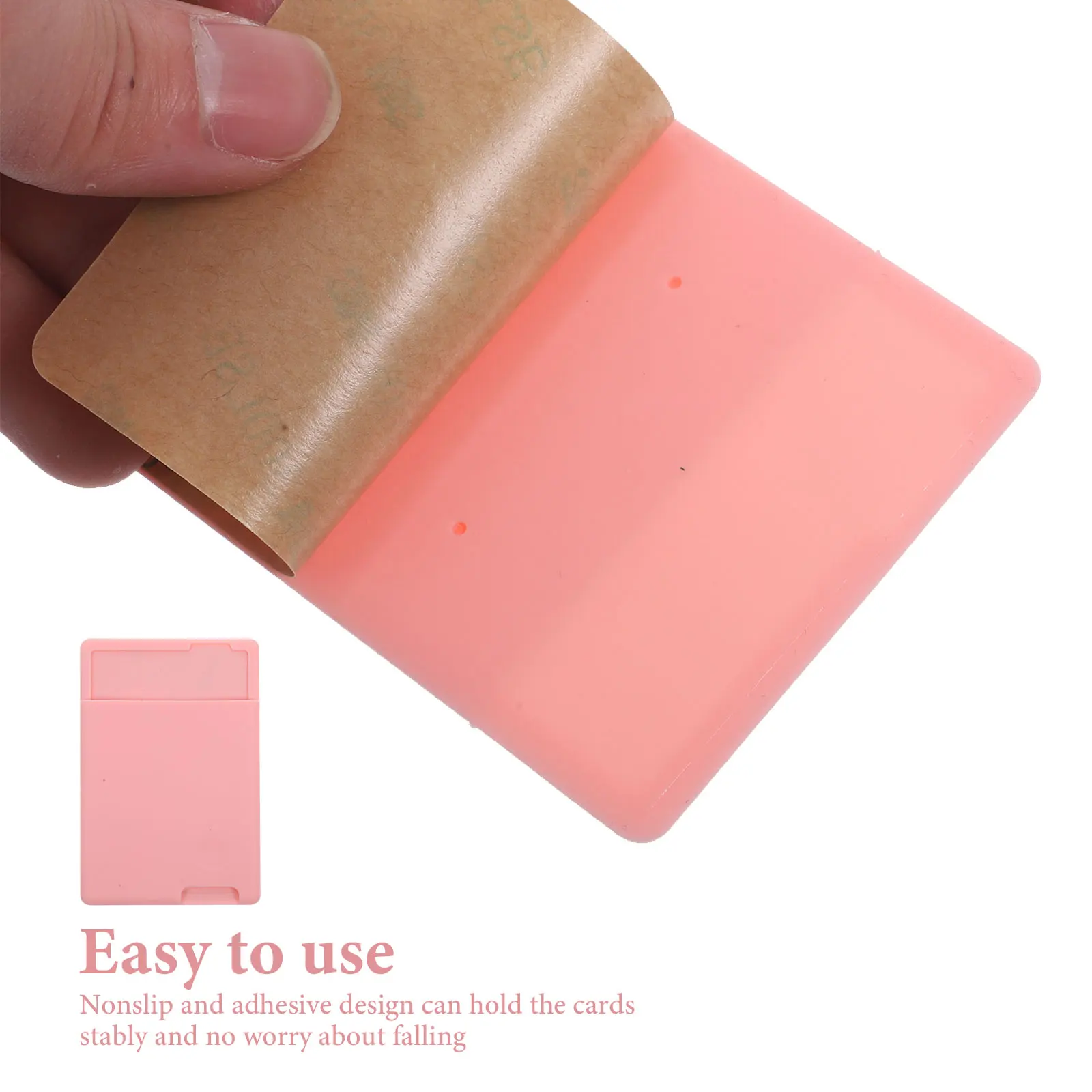 

2Pcs Sticky Silicone Phone Back Card Holder Strong Adhesive Cellphone Pocket Storage Phone Wallet