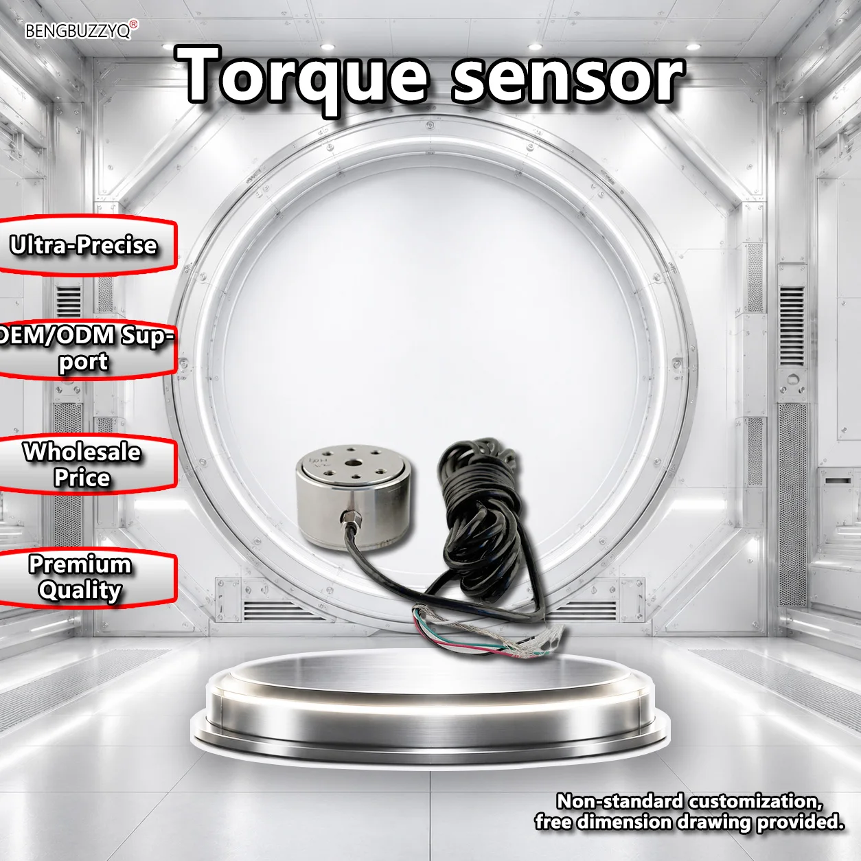 BENGBUZZQY Mini Static Torque Sensor 5Nm 10Nm 20Nm 50Nm 100Nm High Precision Flange Torque Transducer for Industry