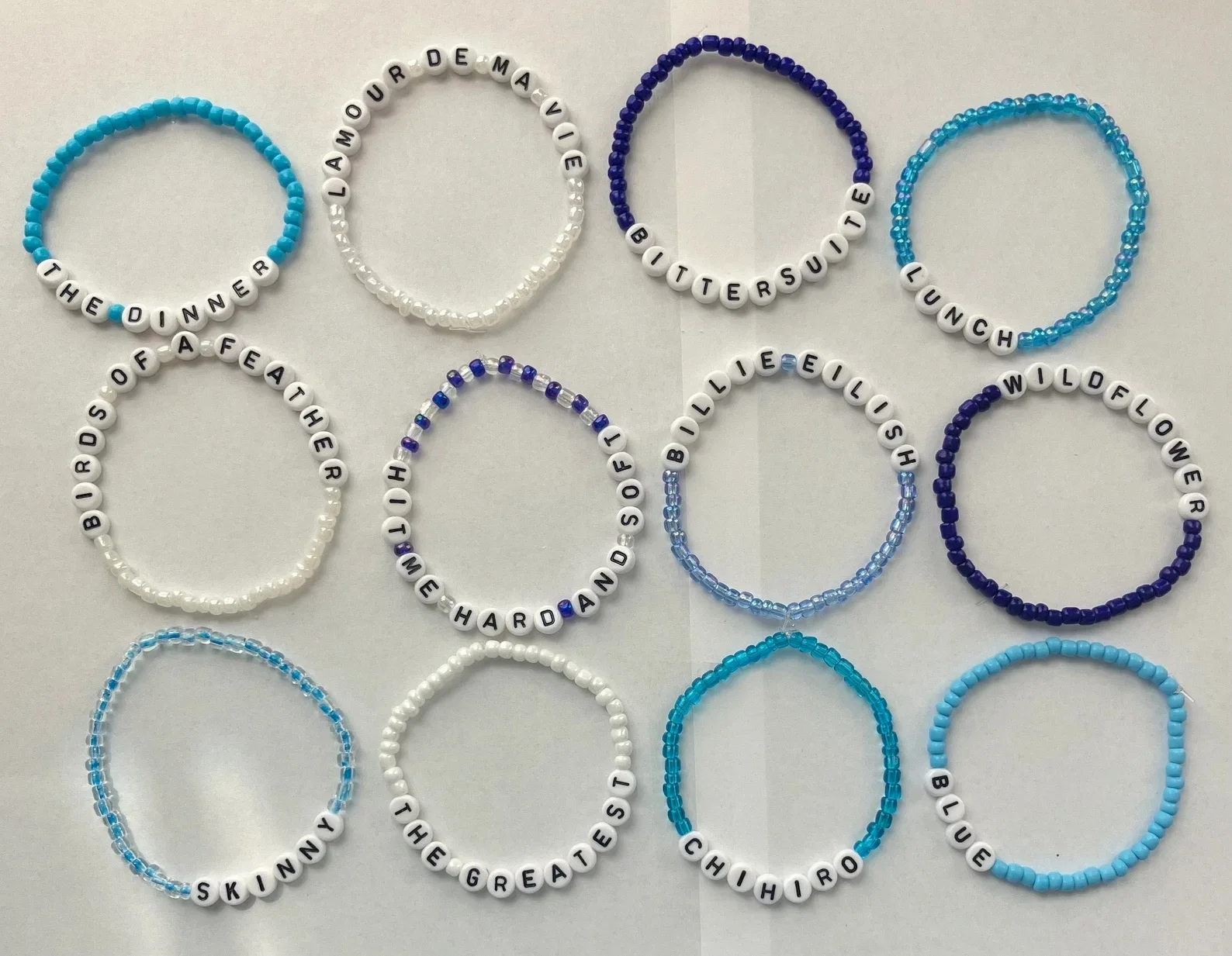 

Handmade song album letter bracelet,inspired by hit me