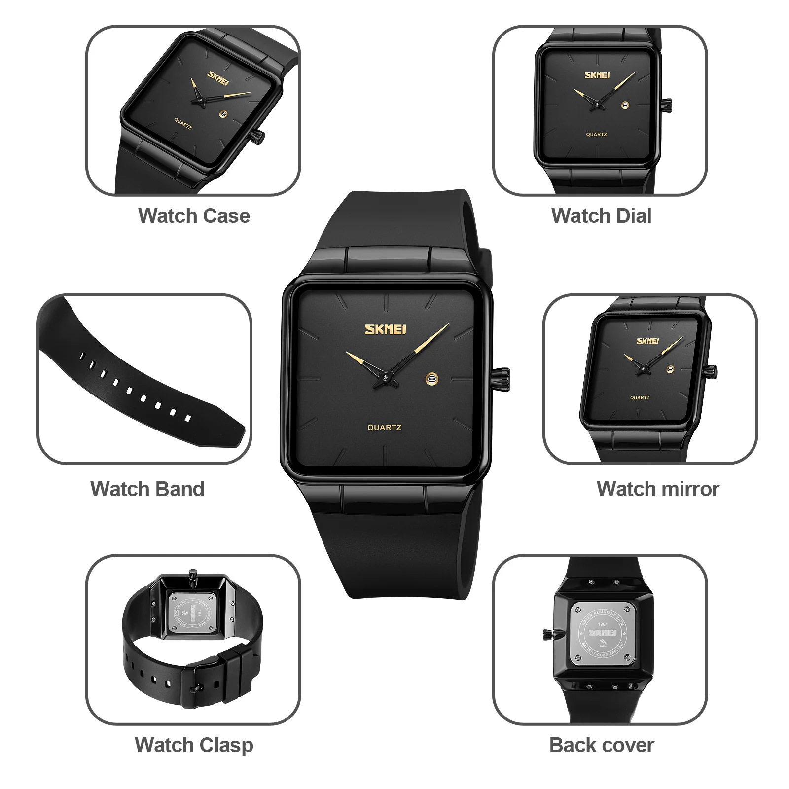 SKMEI Male Casual Time Date Movement Quartz Watches For Men Women Fashion Wristwatches 3Bar Waterproof Clock Watch reloj hombre