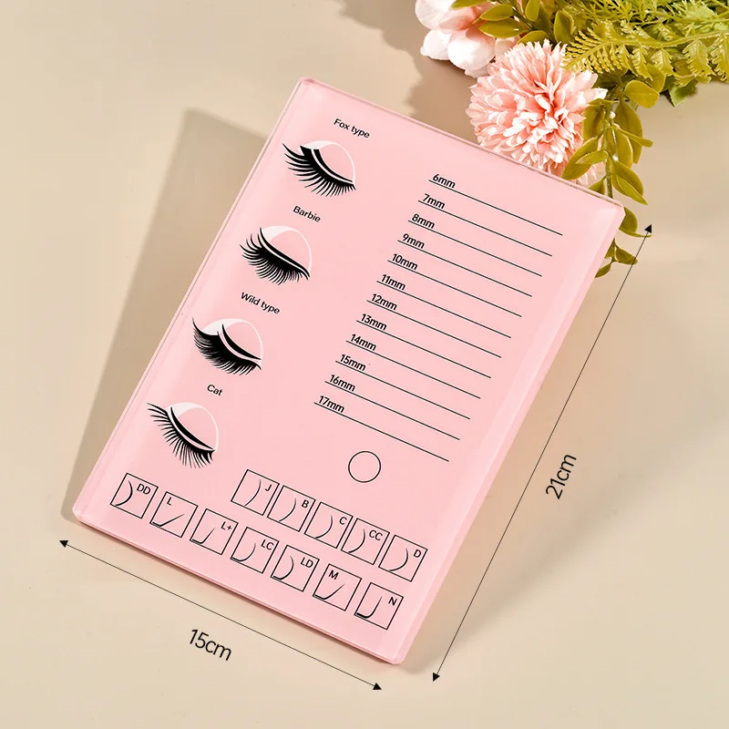 Nuova colla per estensione ciglia pallet acrilico innesto supporto per ciglia display scala piastra vassoio bordo multifunzione strumento per trucco ciglia