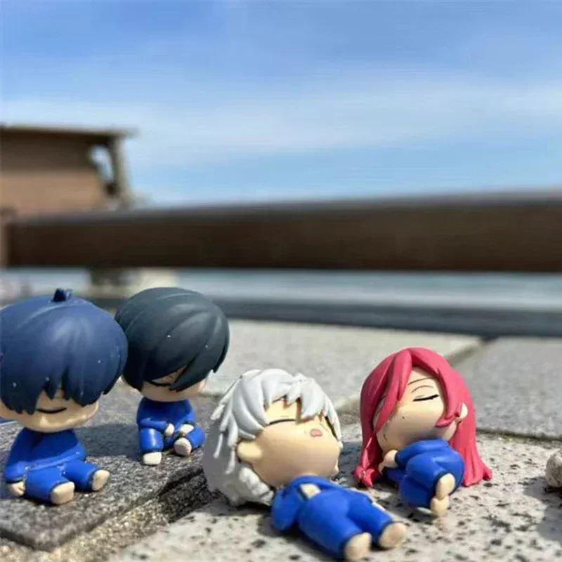 Anime Blue Lock Figurine Sleeping 5pcs Dolls Isagi Yoichi Nagi Seishiro Chigiri Hyoma Rin Itoshi Yoichi Isagi Figures PVC Toys