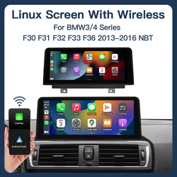 CARABC Wireless  Carplay and Android Auto 10.25-inch Car for BMW 3 4 Series F30/F31/F32/F33/F34/F36 2013-2016 NBT System