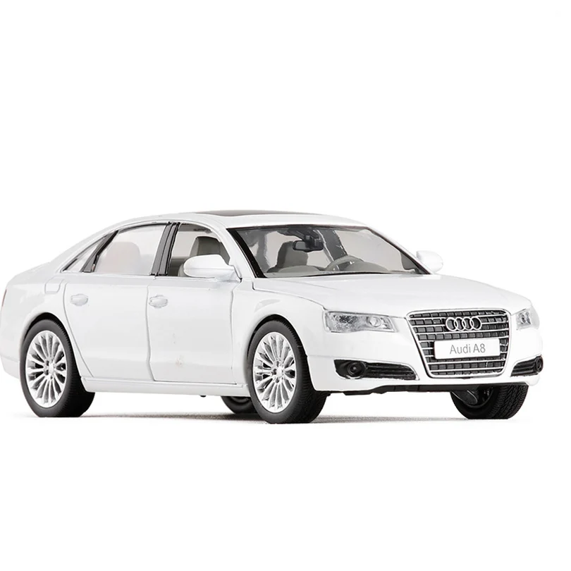 1:32 Audi A8 Super car Simulation Toy Car Model Alloy Pull Back Children Toys Genuine Collection Gift Off-Road Vehicle Kid F292