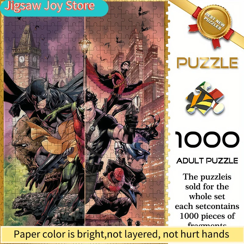 

Пазлы Warner Bros. с тематикой семьи Бэтменов, изображающие Двуликий Бэтмена и Готэм, W11.1-40, прочные и толстые, демонстрирующие C.