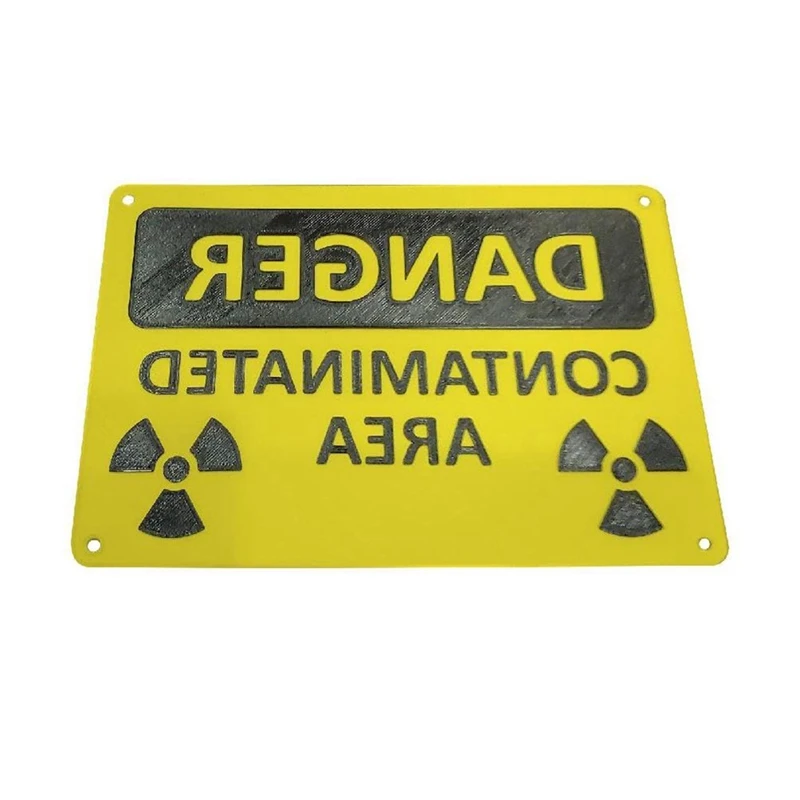 1 PCS High Visibility Metal Patches Nuclear Radiation Warning Sign Effectively Identify Hazards