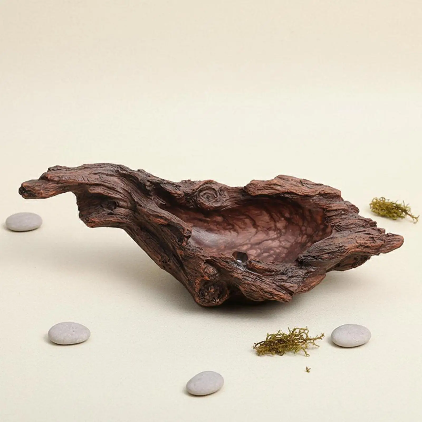 Earthy Rooted Resin Flower Pot Rustic Planter for Indoor Plants Vase Modern Countryside Table Decor