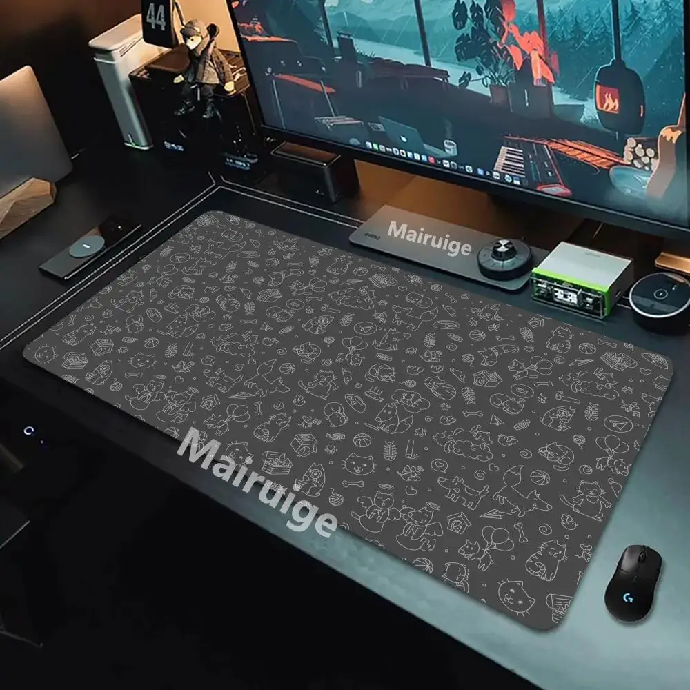 

Cute animal Mouse Pad Large Computer Office Game Table Mats XXL Rubber Anti-slip Gaming Keyboard Mousepads Long Desk Pads