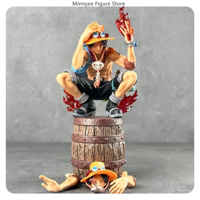 

34cm One Piece Portgas·D· Ace Flame Figure Double-Headed Cartoon Model Statue Collection Desktop Ornaments gift