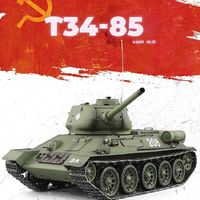 Henglong Tank 3909 Soviet T-34 Simulation Electric Remote Control BB Bullets Shooting Military Model Toys