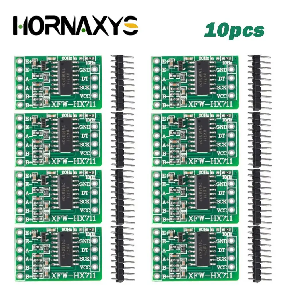 1-10pcs HX711 Weighing Sensor Module Dual-Channel 24 Bit Precision A/D Module Pressure Weighing Sensor Board for Scale