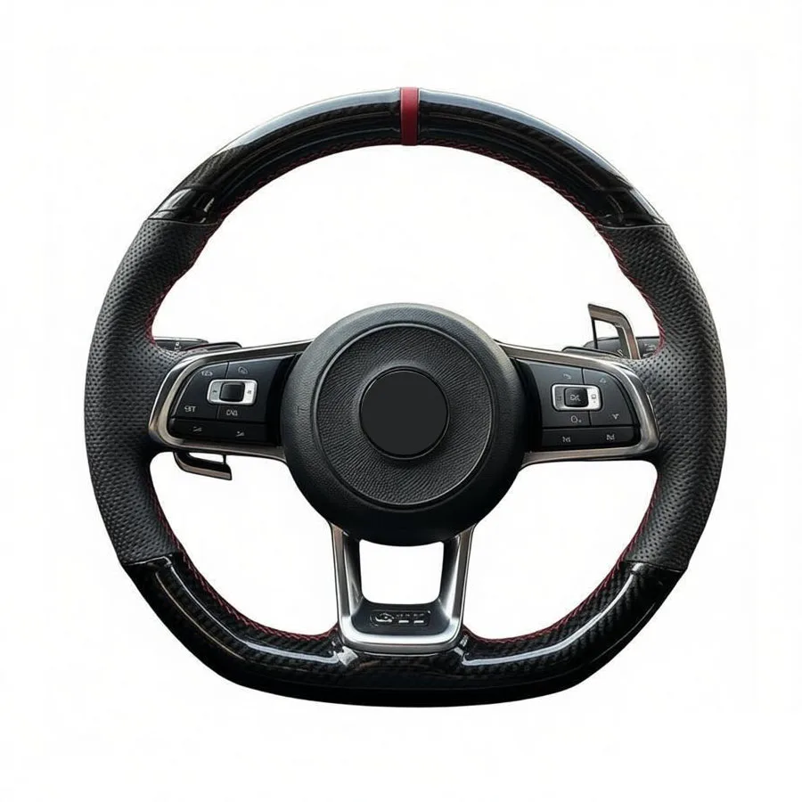 

Чехол на руль автомобиля из микрофибры для Volkswagen VW Golf 7 GTI Golf R MK7 VW Polo GTI Scirocco 2015 2016, аксессуар для интерьера автомобиля