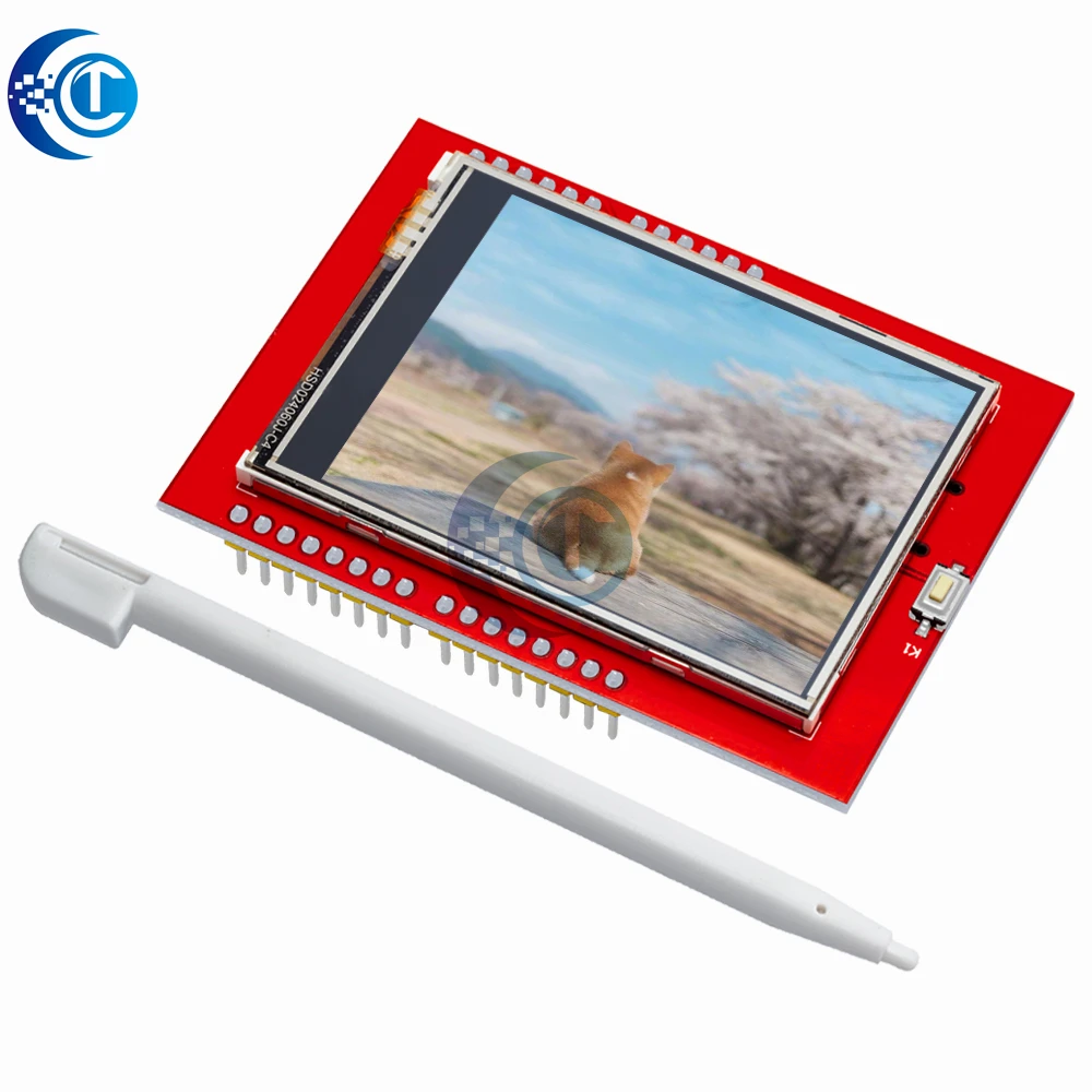 1 قطعة وحدة شاشة لمس TFT LCD مقاس 2.4 بوصة - متوافقة مع Arduino لـ UNOR3 وMega 2560، DIY مع قلم لمس متضمن