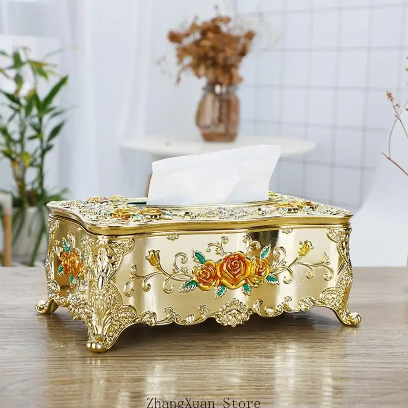 Künstlerische europäische Designs, Taschentuch-Organizer, geeignet für Kommode und Couchtisch 3XUF – Detail 9
