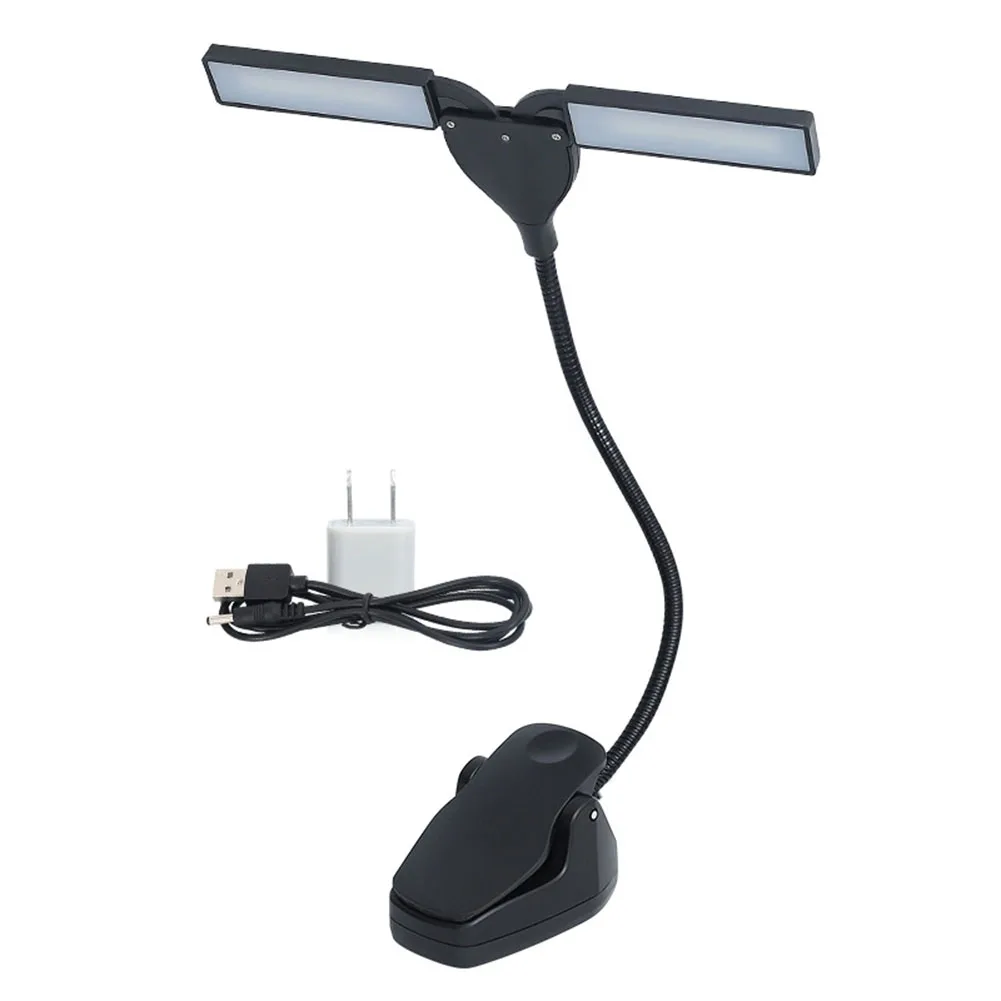 Eye-Friendly Light Music Stand Lamp Black/Blue LED Light Sheet Desk Adjustable Lamp Touch Control 5000-5500k ABS