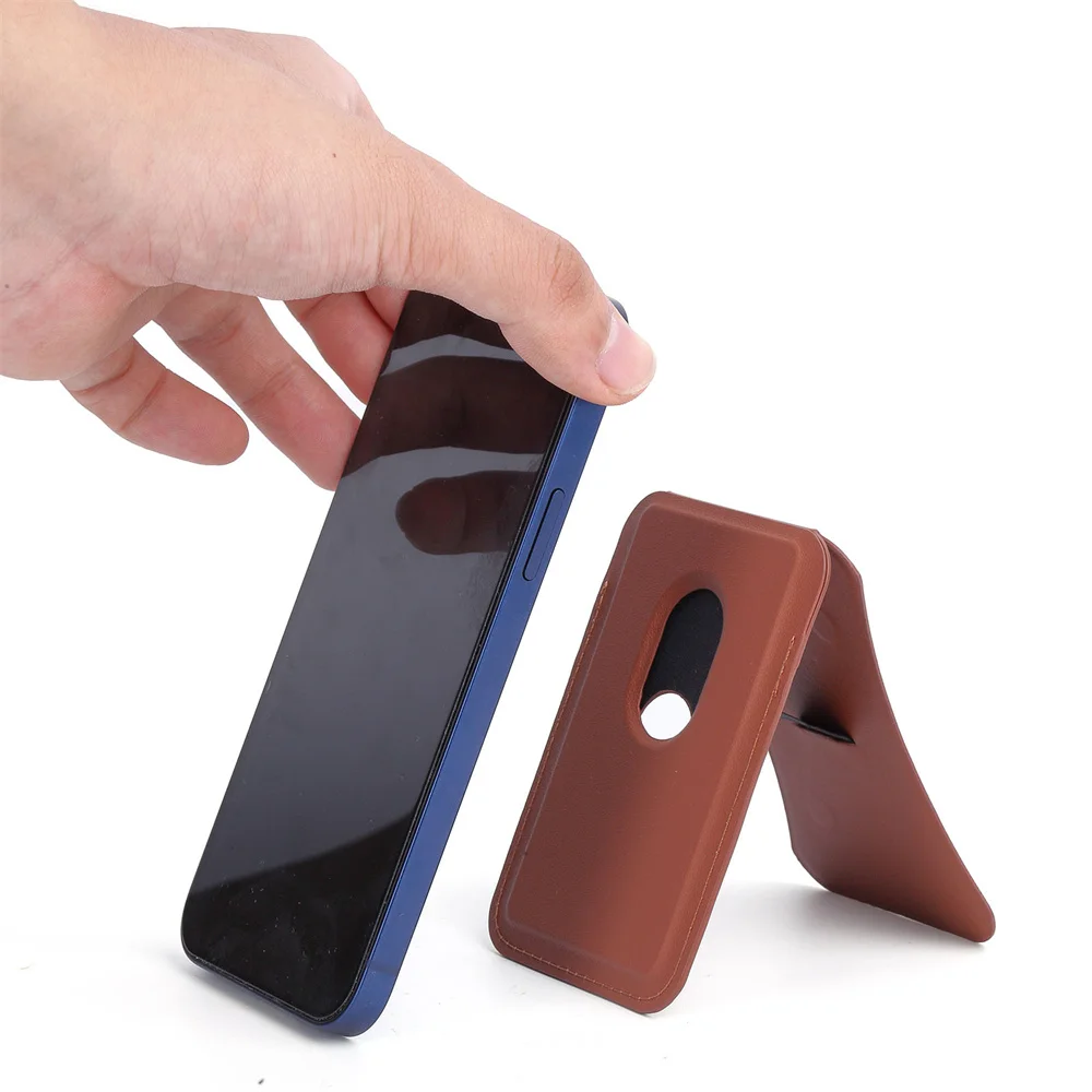 

Secure Magsafe Stand Wallet - Holds Cards & Iphone 12-14 Series On Tablet/phone Stand (Desk Mount, Magnetic Grip)