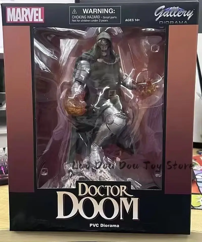 Marvel 10 Inch Genuine Museum Of Art Series Destruction Doctor Doom Pvc Statue Landscape Ornaments Children'S Birthday Gifts