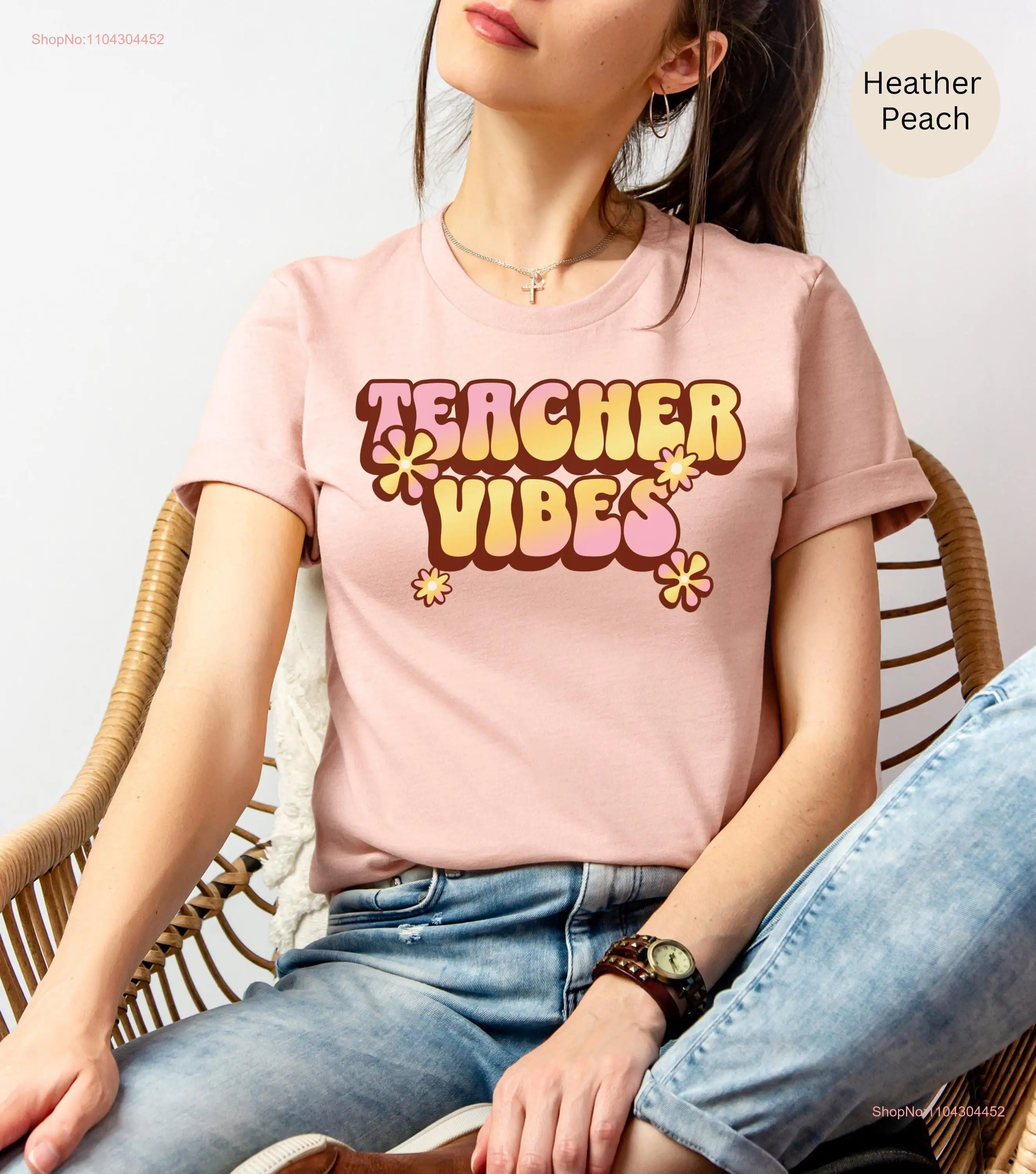 Teacher Vibes T Shirt Appreciation Educator Counselor long or short sleeves