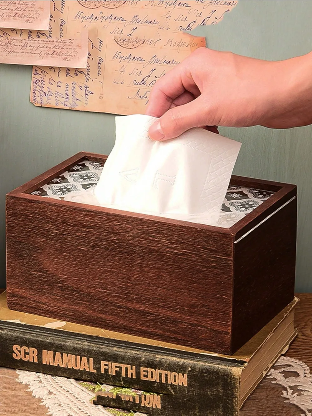 1 قطعة زهر الكرز الخشبي الأنسجة غطاء صندوق حامل مناديل صندوق تخزين هدية فكرة خشبية إبداعية