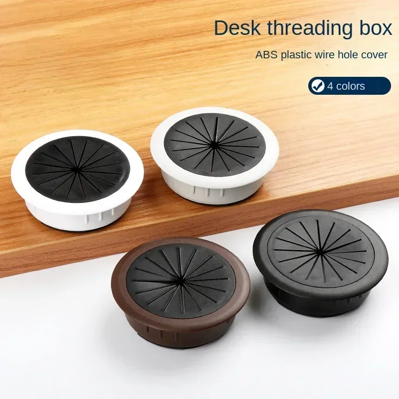 مكتب سلك ثقب غطاء قاعدة الكمبيوتر جروميت الجدول كابل منفذ ميناء سطح خط صندوق الأثاث الأجهزة غطاء ثقب الكابل البلاستيكي