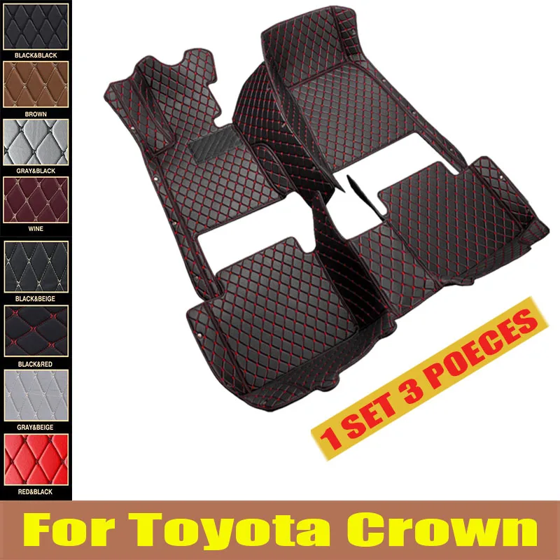 

Car Floor Mats For Toyota Crown S180 2003~2009 Carpet Luxury Leather Mat Anti Dirt Pad Car trunk mat Auto Durable Rug