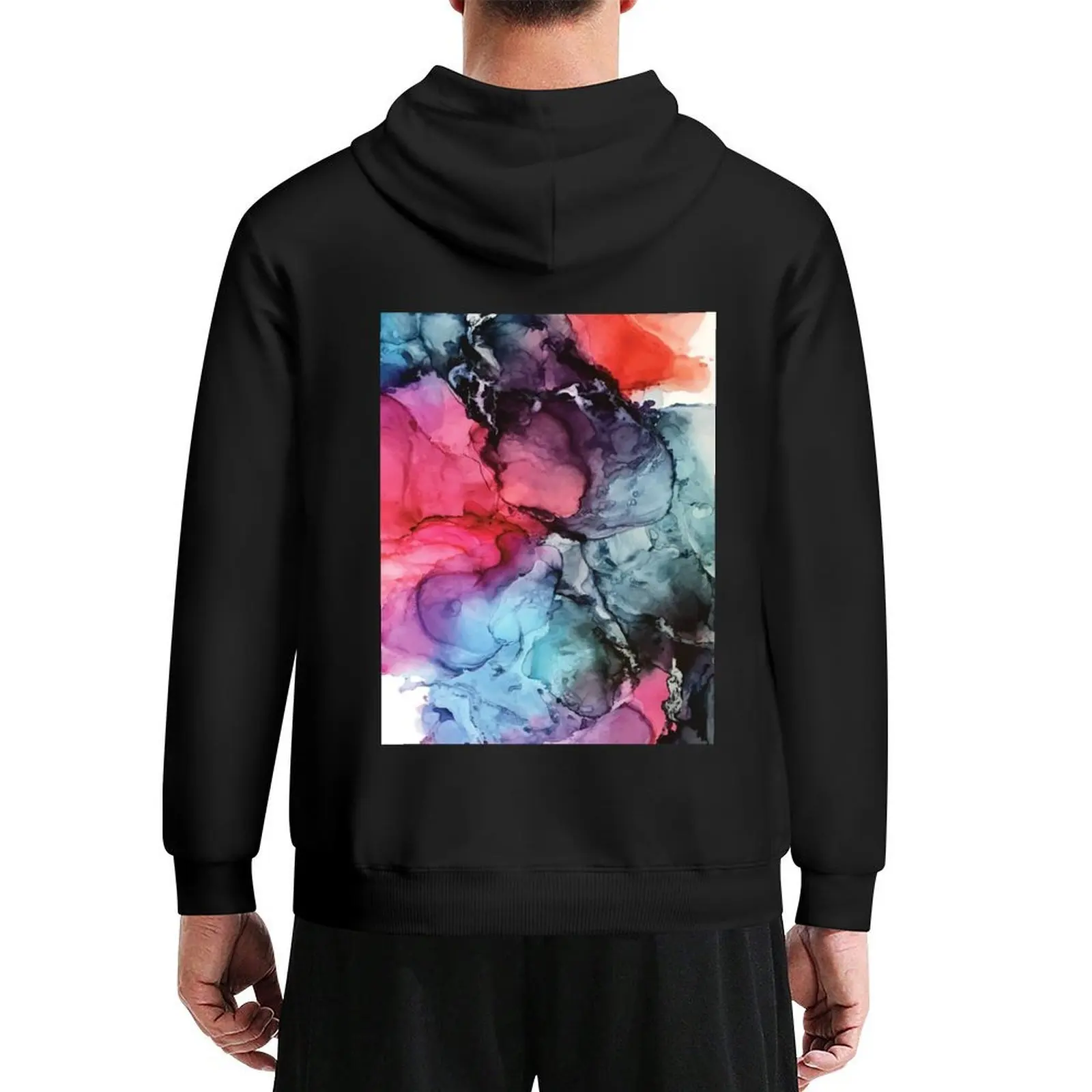 

Darkness to Light - Mixed Media Painting Hoodie autumn jacket men clothes for men autumn new products anime hoodie